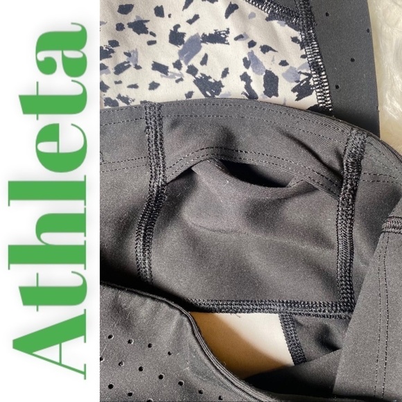 ATHLETA Stealth TruCool Black & White Capri Leggings, Size Small - Picture 8 of 11